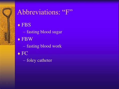 fbs in medical terms